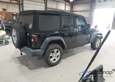 2019 Jeep Wrangler Unlimited Sport S 4X4 из США, поврежденный, VIN 1C4HJXDGXKW598811